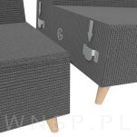 Złącze, szczep do łóżka 97 X 43 mm, 2 otworowe - 9