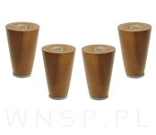 Noga bukowa prosta, stożek 6 cm, orzech - 7