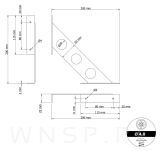 Nowoczesne wsporniki do półki ściennej, FLEX 200 x 200 mm - 2