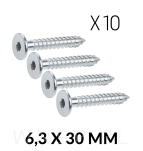 Wkręt HWI 6,3 X 30 mm, SW4, ocynk biały - 7