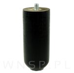 Nóżka bukowa czarna 10 cm, walcowa 45 mm z blachą - 10