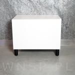 Nóżka bukowa czarna 10 cm, walcowa 45 mm z blachą - 4