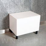 Nóżka bukowa czarna 10 cm, walcowa 45 mm z blachą - 8