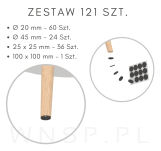 Zestaw filców 121 szt. brązowe - 3