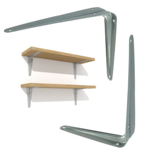 Wspornik do półki ściennej 200 x 150 mm, srebrny