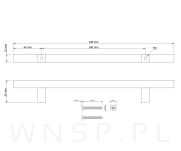 Uchwyt meblowy RECT 160 mm czarny - 2