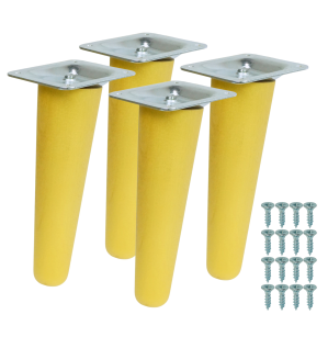 4x Noga bukowa skośna UNIQ 10 CM z blachą montażową