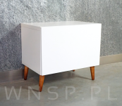 Noga bukowa skośna UNIQ 45 cm z blachą montażową, orzech - 6