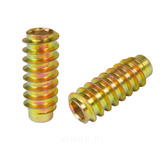 Mufa dwugwintowa meblowa M8x15X39 do drewna ślepa