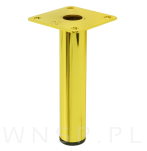 Nogi stalowe okrągłe 12,6 cm, zestaw nóg z wkrętami, złote - 7