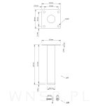 Nogi stalowe okrągłe 12,6 cm, zestaw nóg z wkrętami, złote - 2