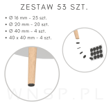 Zestaw filców 53 szt. brązowe - 4
