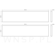 2x Półki do ściany, konsol, wsporników ściennych z płyty białe, 650 x 150 x 18 mm - 2