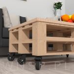 Zestaw kółek Ø 125 mm, gumowane czarne z hamulcem i podstawą w kolorze czarnym - 3