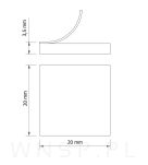Podkładki filcowe 20 X 20 biały (1000 szt.) - 2