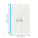 WORKI PRÓŻNIOWE 100 x 70 CM 4 SZTUKI, NA KURTKI, GARNITURY, DO SZAFY MOCNE GRUBE - 2