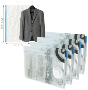 WORKI PRÓŻNIOWE 100 x 70 CM 4 SZTUKI, NA KURTKI, GARNITURY, DO SZAFY MOCNE GRUBE