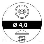 Wkręt 4,0 X 20 mm podkładkowy do drewna - 5