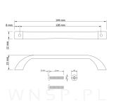 Uchwyt meblowy REN 128 mm czarny - 2