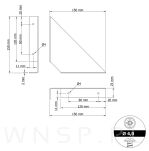 Nowoczesne wsporniki do półki ściennej, FLEX 150 x 150 mm - 2