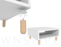 Zestaw montażowy do nóg drewnianych z płytką okrągłą - 3
