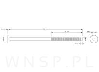 M6 X 130 mm metryczny z wprowadzeniem, SW-4 - 2