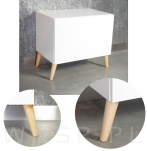 Noga bukowa skośna, stożek 20 cm, lakierowana - 3