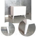 Noga bukowa skośna, stożek 20 cm, biała - 3