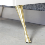 Noga skośna Klepsydra 17,5 cm, mosiądz szczotkowany - 2