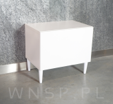 Noga bukowa prosta, stożek 15 cm, biała ze szpilką M8 x 25 mm - 5