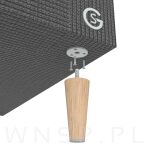 Noga bukowa prosta, stożek 15 cm, biała ze szpilką M8 x 25 mm - 9