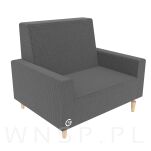 Noga bukowa prosta, stożek 15 cm, biała ze szpilką M8 x 25 mm - 11